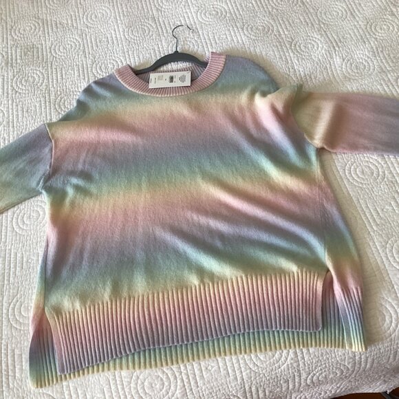 NWT Splendid Adeline Rainbow Sweater Womens Size M 100% Wool  rainbow ombre whim - Picture 10 of 10